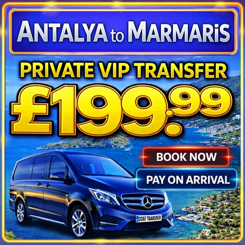 Antalya Airport to Marmaris private transfer taxi service